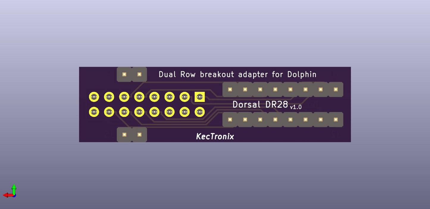 Dorsal DR28 Two row header adapter. Included in Dolphin kits