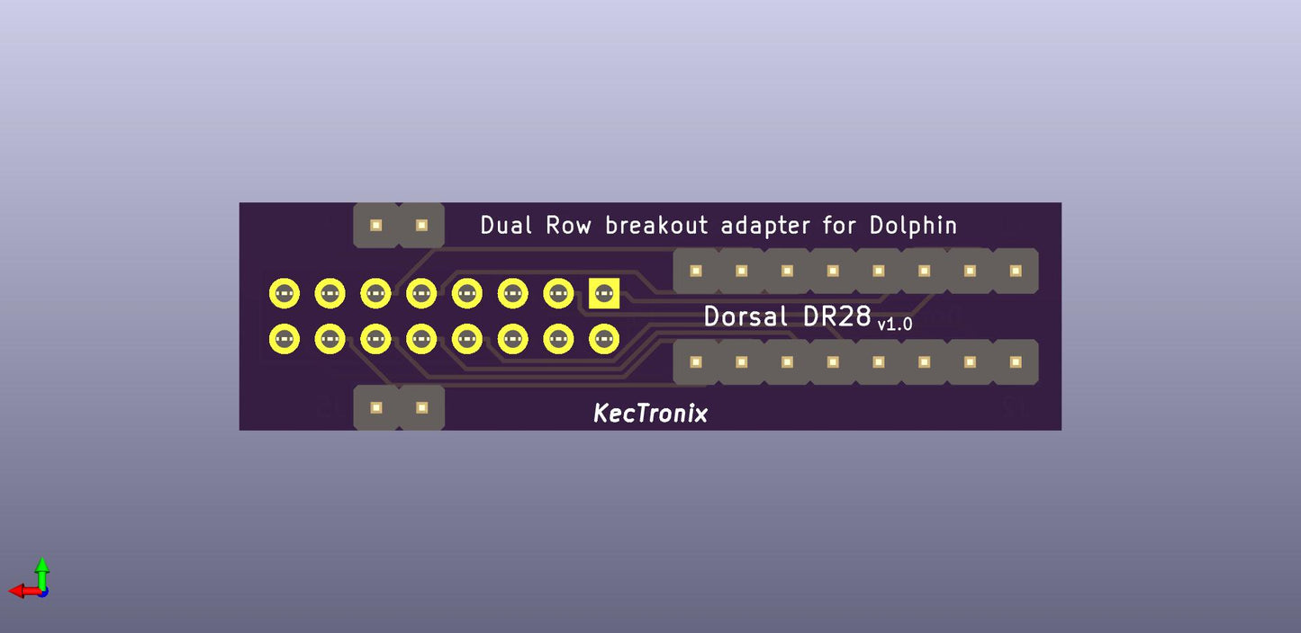 Dorsal DR28 Two row header adapter.  Included in Dolphin kits